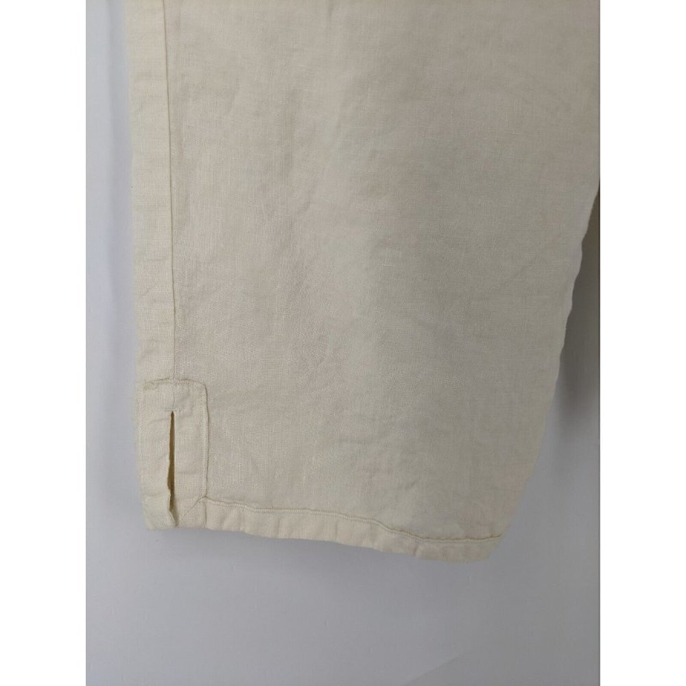 J Jill Linen Pants Drawstring Women's 6 Petite 6P Cropped Lined MEAS 27 X 21.5 - Picture 5 of 9
